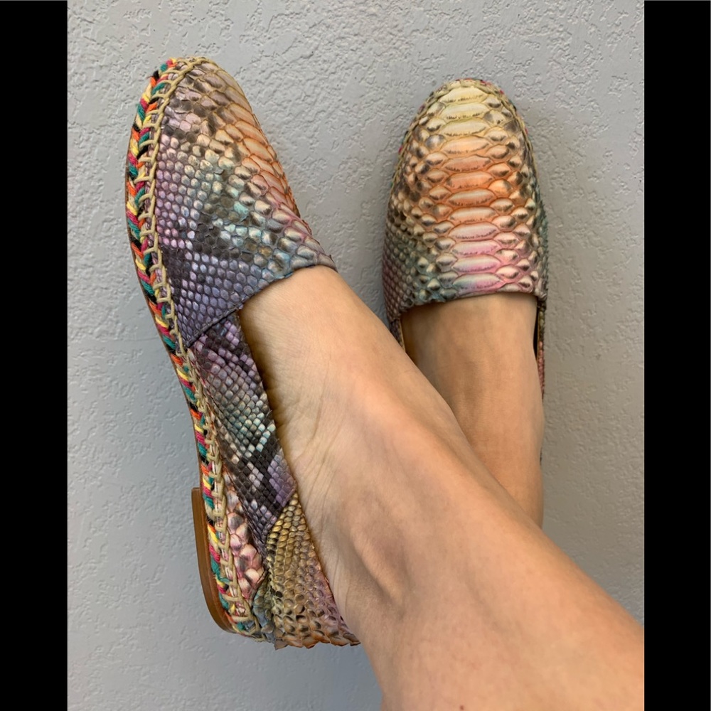 Alexandre Birman python multicolor flags 38.5
